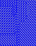 Bold Blue Angled Linear Arrangement Rug