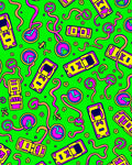 Psychedelic Yellow Pink Pop Art Rug