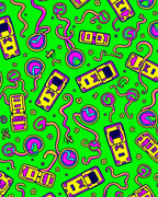 Psychedelic Yellow Pink Pop Art Rug