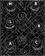 Black White Modern Abstract Geometric Rug