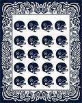 Navy Blue Football Helmet Grid Rug