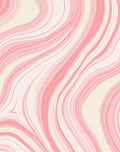 Pink Swirl Marbled Abstract Rug
