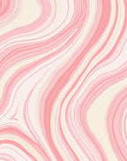 Pink Swirl Marbled Abstract Rug