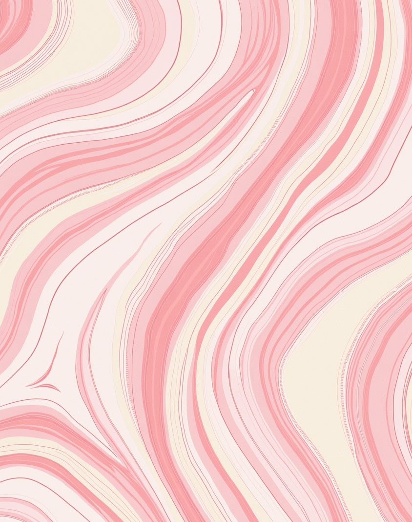 Pink Swirl Marbled Abstract Rug
