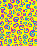 Radical Pink Blue Swirls Rug