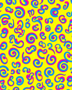 Radical Pink Blue Swirls Rug