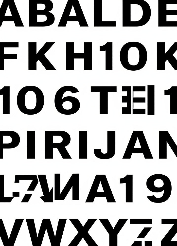 Modern Bold Typographic Collage Rug