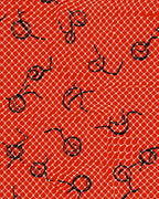 Crimson Net Swirls Rug