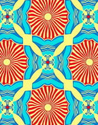 Radiant Sunburst Medallion Blue Rug
