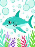 Aqua Shark Bubbles Underwater Plant Rug