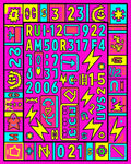 Abstract Neon Geometric Pop Art Rug