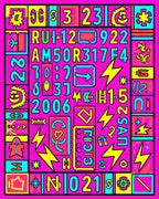 Abstract Neon Geometric Pop Art Rug