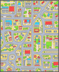 Whimsical Townhouse Street Grid Rug