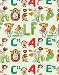 Whimsical Cartoon Alphabet Garden Characters Rug
