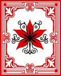 Bold Red Floral Statement Rug