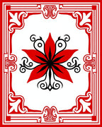 Bold Red Floral Statement Rug