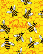Yellow Honeycomb Bees Rug