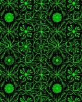 Vibrant Neon Green Floral Vines Rug