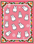 Whimsical Pink Bunny Scatter Rug