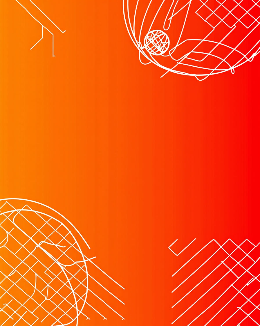 Bold Orange Red Abstract Lines Rug