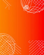 Bold Orange Red Abstract Lines Rug