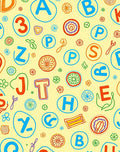 Whimsical Alphabet Numbers Flowers Pattern Rug