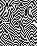 Abstract Black White Wavy Stripe Rug