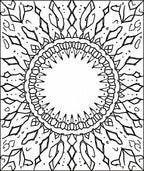 Bold Black Sunburst Geometric Mandala Rug