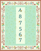 Whimsical Birds Animals Alphabet Numbers Mint Rug