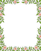 Blush Pink Floral Vine Border Rug