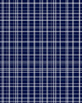 Deep Blue White Plaid Lines Rug