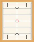 Minimalist Beige Court Grid Rug