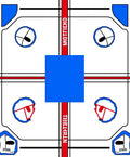 Red White Blue Geometric Abstract Layout Rug