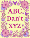 Pink Floral Butterfly Alphabet Border Rug