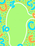 Lime Green Playful Alphabet Confetti Rug