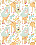 Pastel Giraffe Abstract Collage Rug