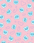 Playful Blue Cloud Cat Faces Rug