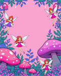 Whimsical Fairy Mushroom Garden Patch Rug