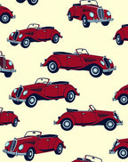 Classic Red Convertible Automobile Repeat Rug
