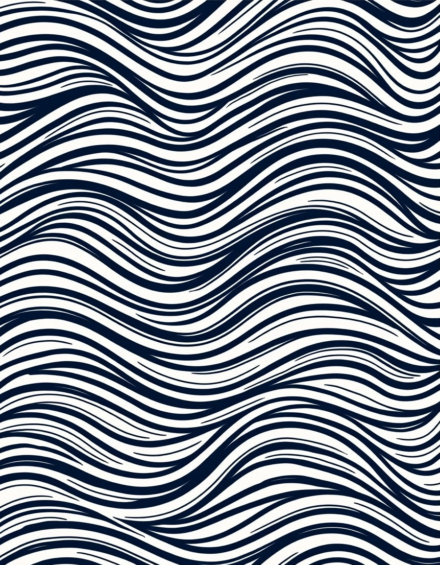 Monochrome Wave Swirl Abstract Rug