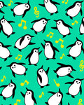 Playful Penguin Music Mix Rug