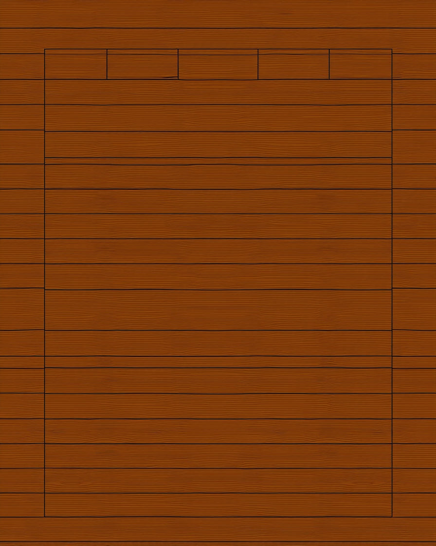 Rich Wood Grain Horizontal Slat Rug