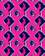 Hot Pink Diamond Shapes Rug