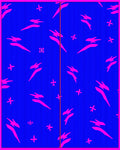 Electric Blue Pink Abstract Brushstrokes Rug