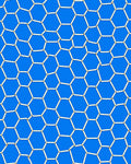 Cobalt Blue Hexagonal Net Rug