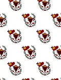 Crimson Laurel Trophy Emblem Rug