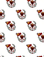 Crimson Laurel Trophy Emblem Rug