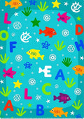 Ocean Alphabet Fish Marine Adventure Rug