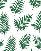 Emerald Green Tropical Palm Frond Rug