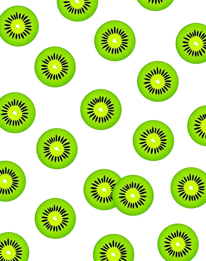 Vibrant Green Kiwi Slice Repeat Rug